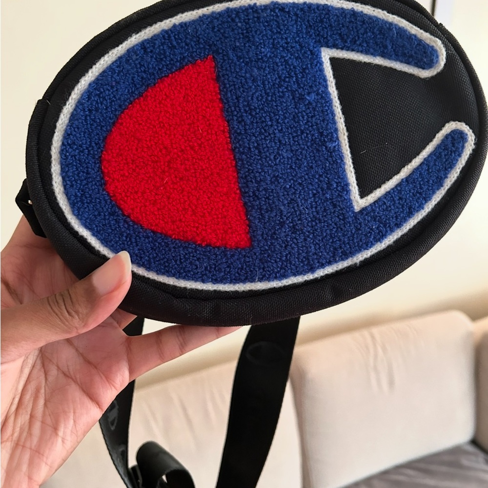Champion Black Belt Bag with Blue and Red Logo